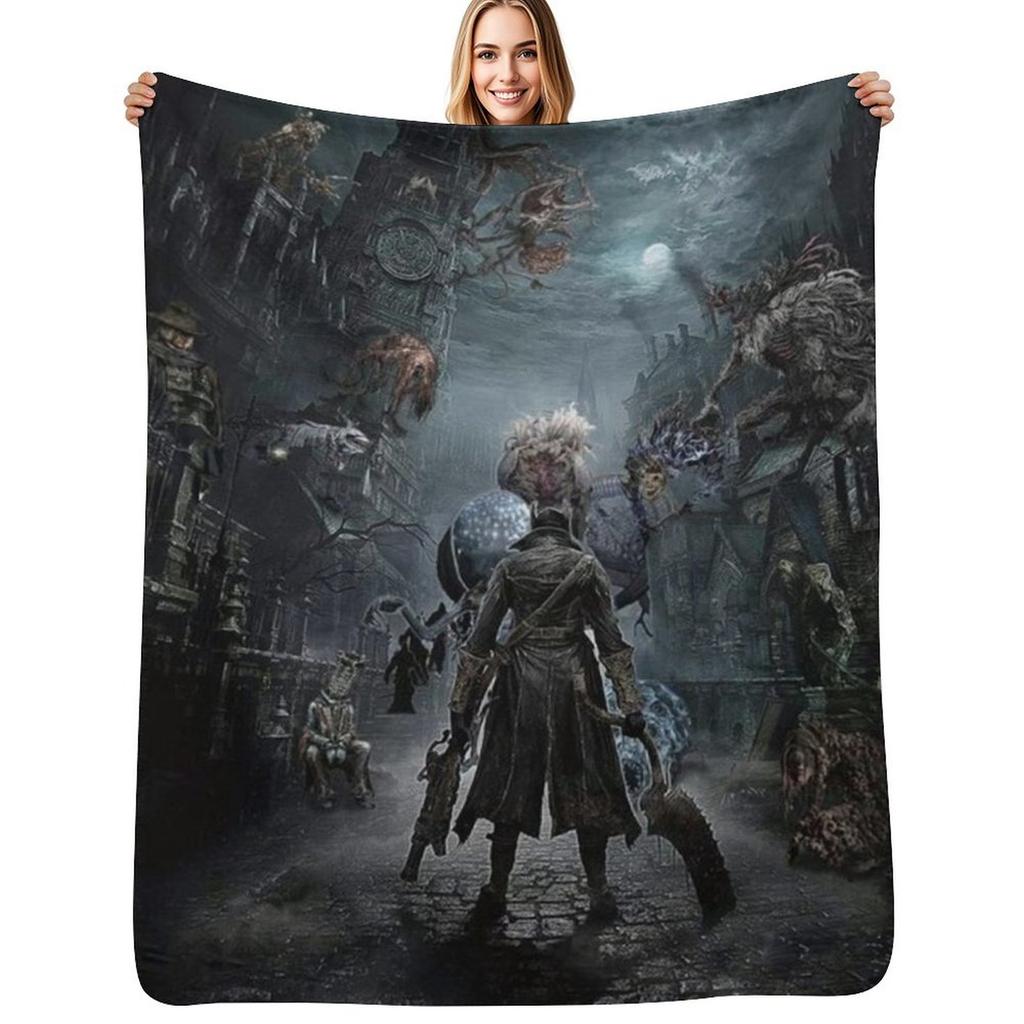 Bloodborne Throw Blanket Warm Napping Blanket for Office Couch Bed