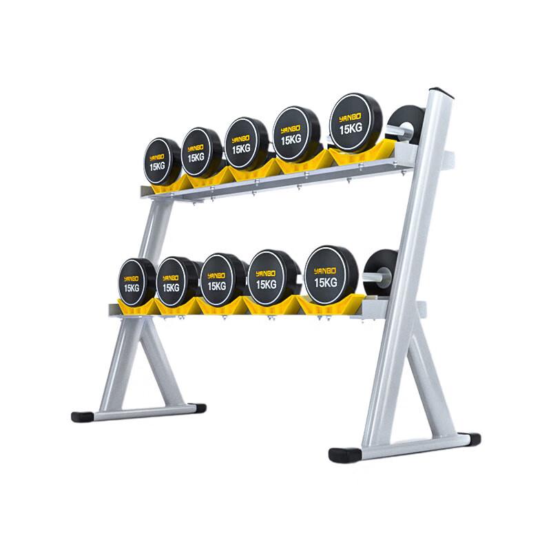 Xi Lu 75kg Round Head Dumbbell Set with Double-Layer Rack