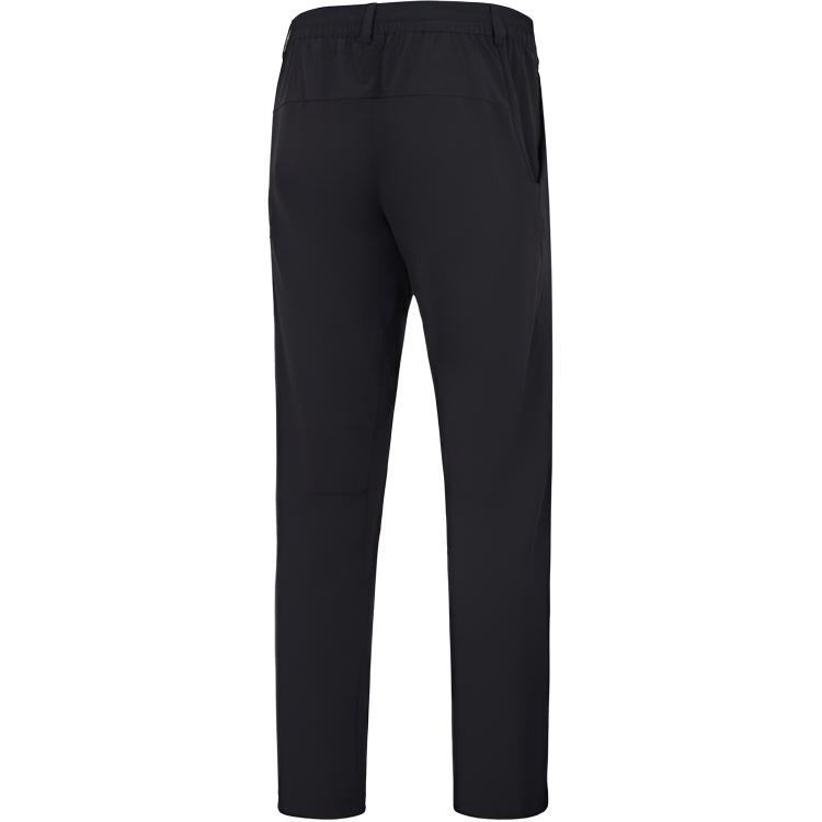 Li-Ning Breathable Comfortable Solid Color Lace-Up Casual Versatile Knitted Sports Pants Men bottoms Black AYKT349-1