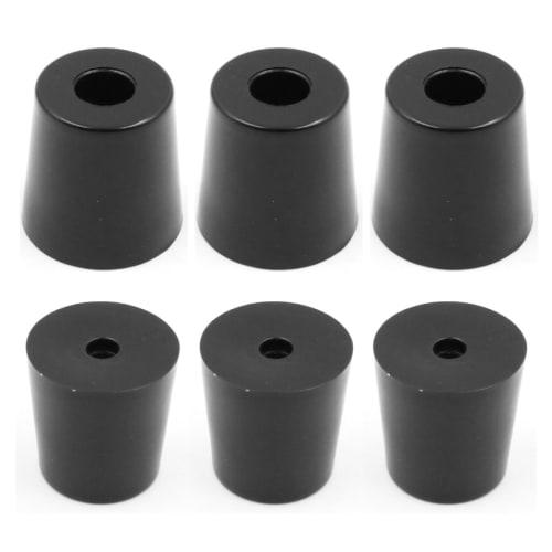 winova Furniture Rubber Bumper Pads, Shockproof, Anti-Slip, with Washers, Black, for Furniture Legs and Floor Protection, Screws Sold Separately, Set