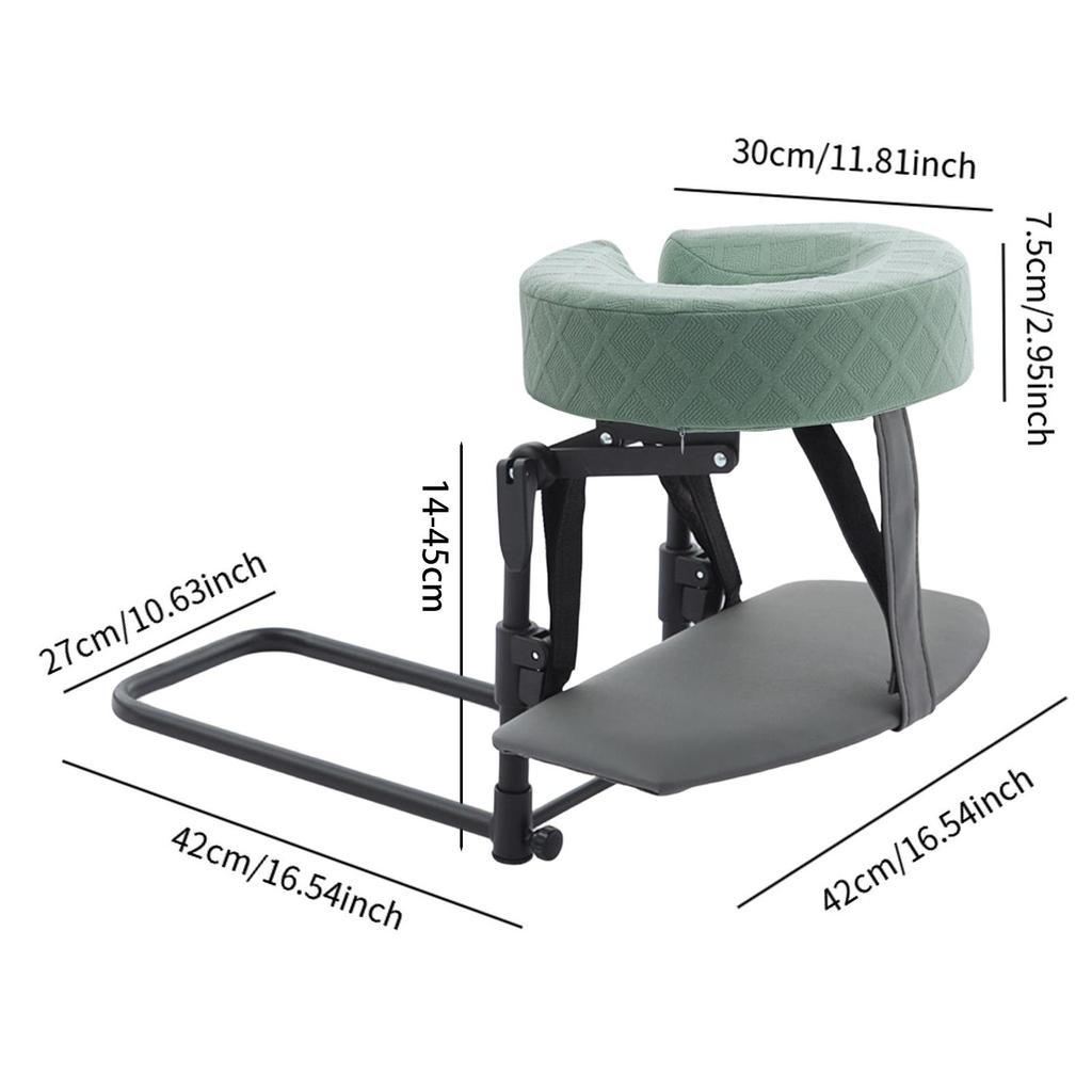Kit with Ergonomic Headrest, Face Pillow, Hand Rest, Adjustable Height for Office, Spa, And Home Use