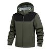 Men's Solid Color Outdoor Mountaineering Waterproof Windproof Fleece Jacket Outdoor Jacket
