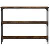 Console Table Smoked Oak 100 x 22.5 x 75 cm Wood Based Material