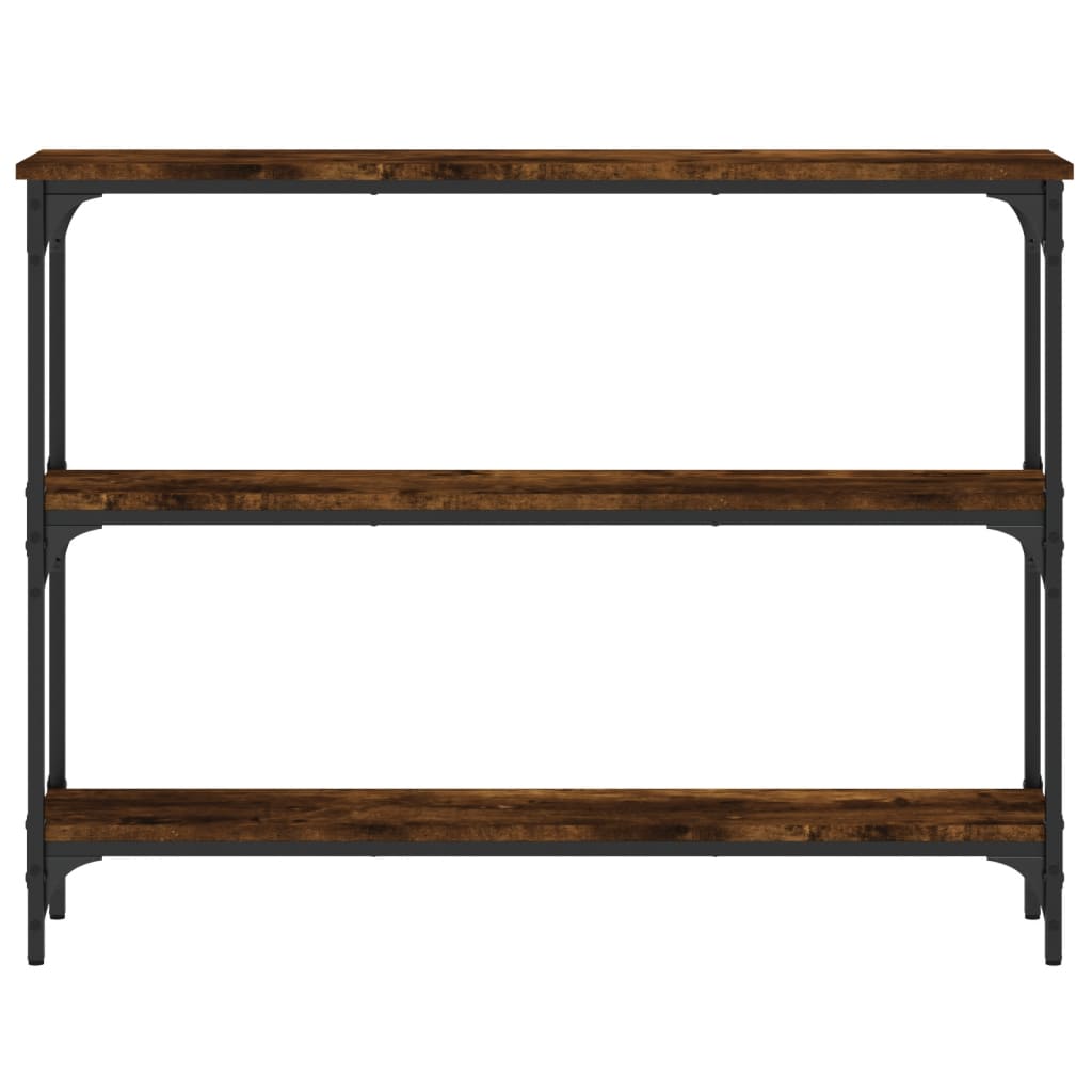 Console Table Smoked Oak 100 x 22.5 x 75 cm Wood Based Material