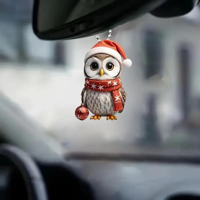 Creative Acrylic Cartoon Owl Car Rearview Mirror Decoration For Unique Interior Style