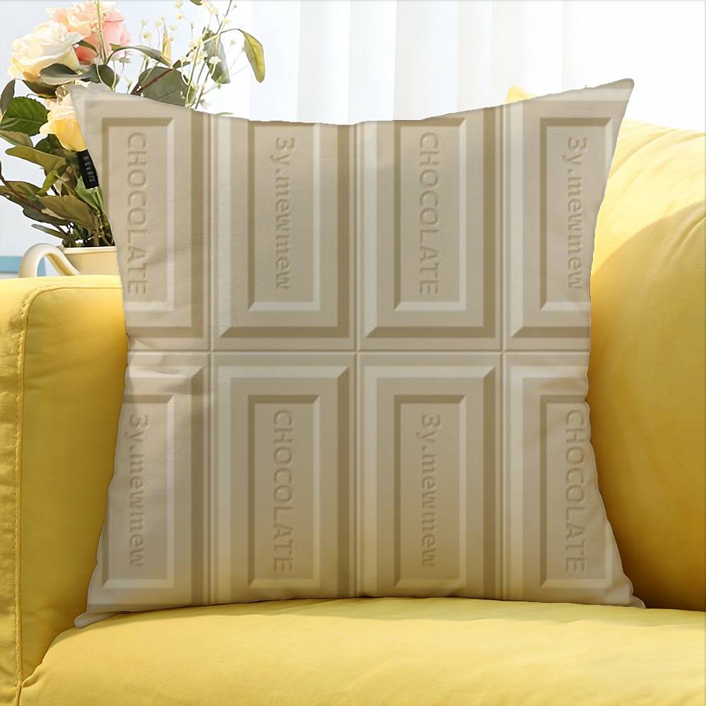 Chocolate Cartoon World Various Sizes Square Pillow Case For Car Home Bedchamber Decor
