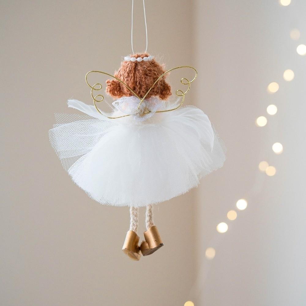 Hanging Christmas Angel Doll Gauze Skirt Xmas Tree Pendant Angel Girl Pendant  Christmas Decor