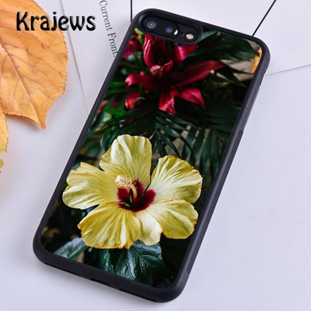 Krajews Butterflies Hibiscus Flowers Soft Phone Case Cover For iPhone 17 Air 16 15 14 Plus 11 12 13 Pro Max Coque Fundas
