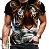 Tiger 3D Printed Sports Fast Drying Breathable Men's Outdoor Street T-shirt