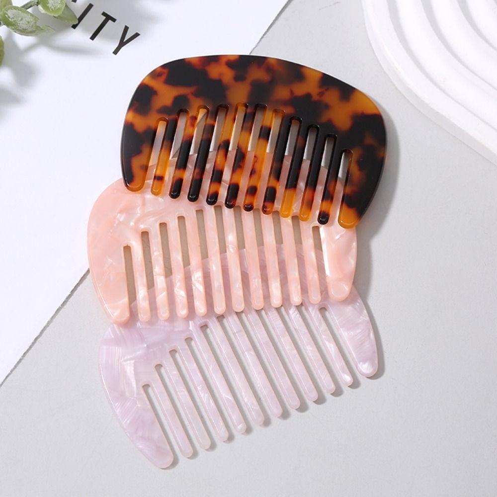 Pocket Comb Acetate Hair Comb Marble Pattern Scalp Massage Comb Travel Essential