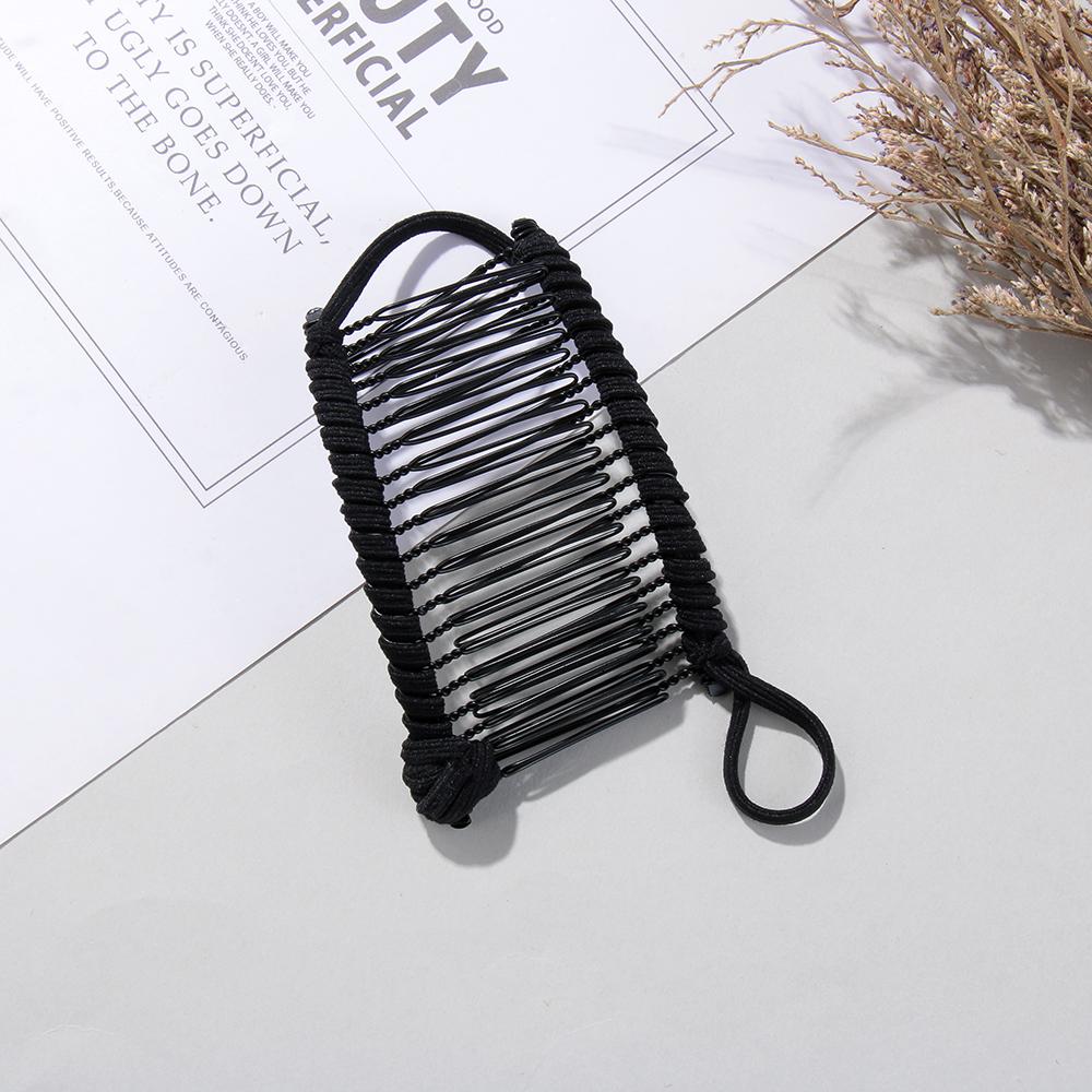 Women Girls Big Size Hair Accessories Hairpin Vintage Stretchable Banana Hair Clip Lazy Hair Comb