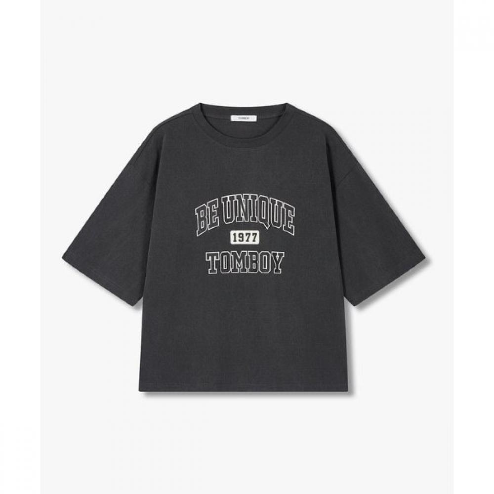 STudio Tomboy VinTage LeTTering Graphic ShorT Sleeve T shirT 9176222990 blacks/OS