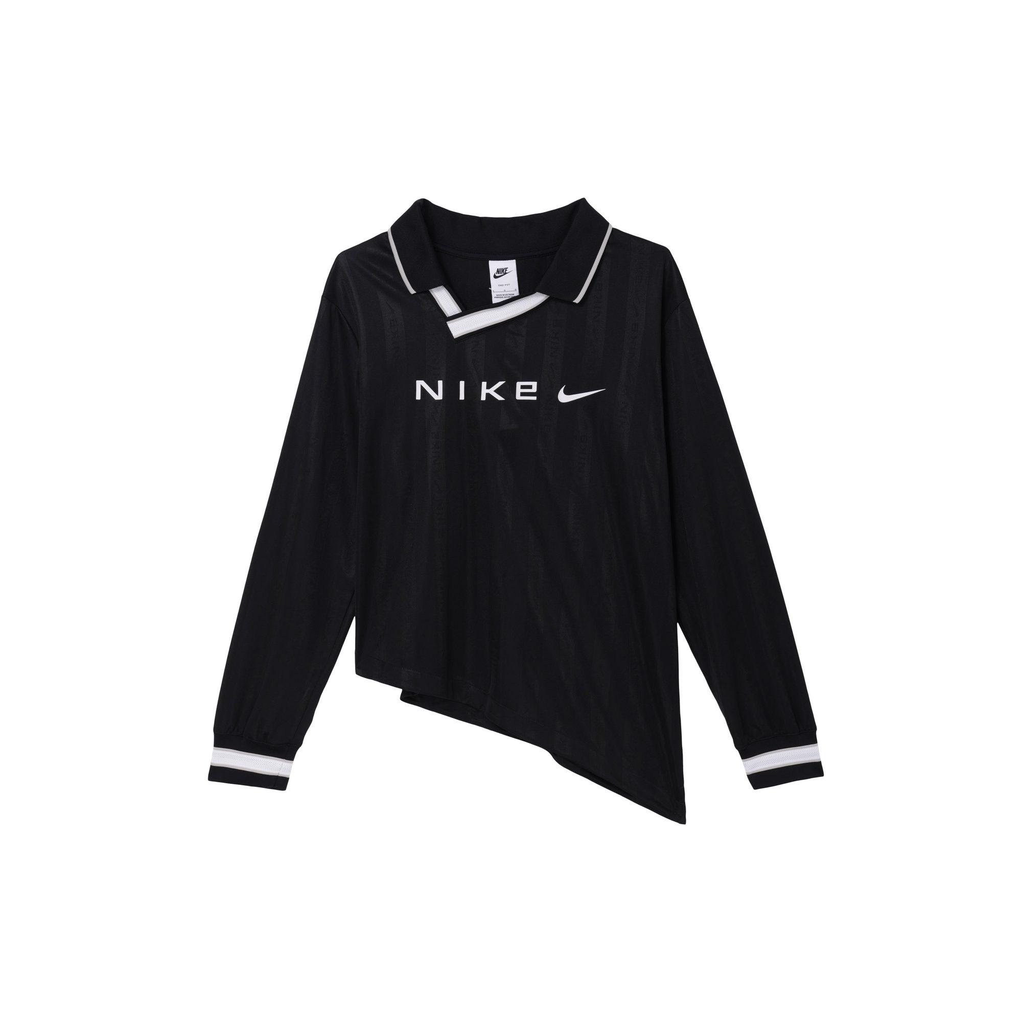 Джерси Nike Dri FIT с жаккардовыми длинными рукавами FV7539-010 M чёрный