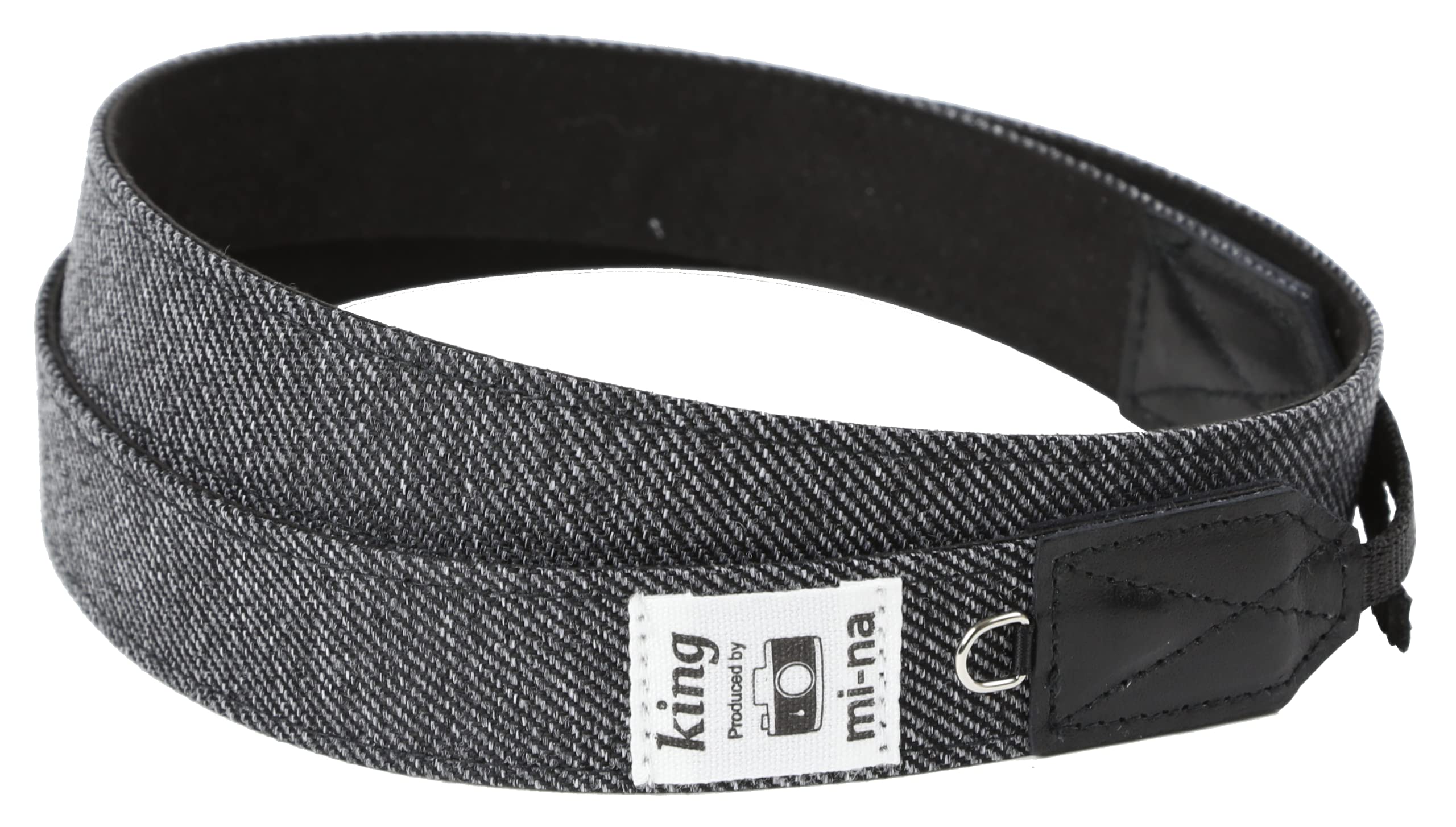 

KING Camera Black Made in Stylish [KING] [mi-na Collaboration] Strap, 2.5cm Wide, Denim, Water-Repellent, Japan,