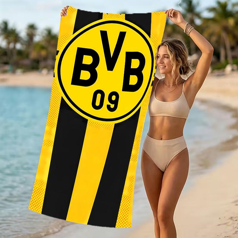 Beach Towel with Borussia Dortmund Pattern - Soft,absorbent,machine Washable Lightweight&Modern,swimming,Travel Essentials