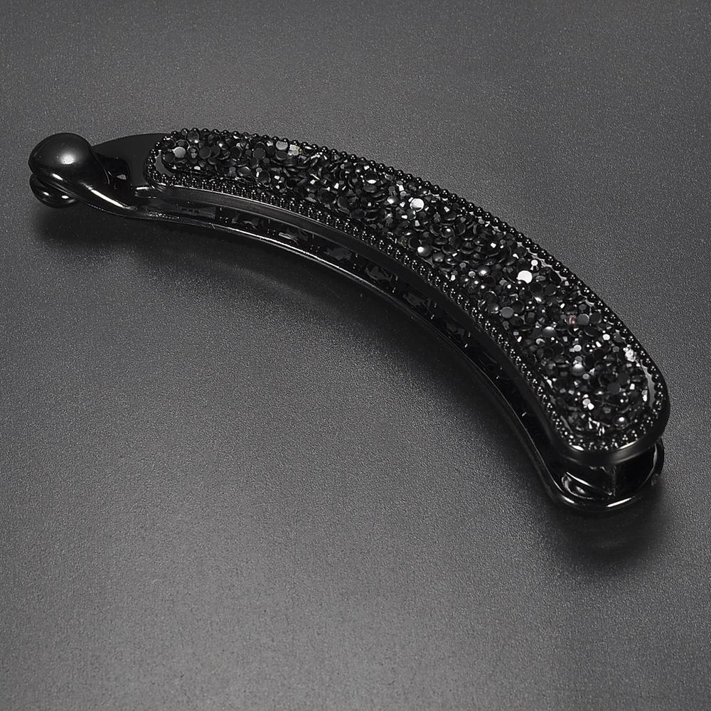 Shining Rhinestone Women Girls Hairpins Banana Barrettes Clip Korean Style for Elegant Female  Hair Clip Hair Accessories
