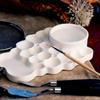 New Plastic Paint Palette Tray White Portable Watercolor Mixing Tray 3D Printing Pigment Tray Palette For Adults