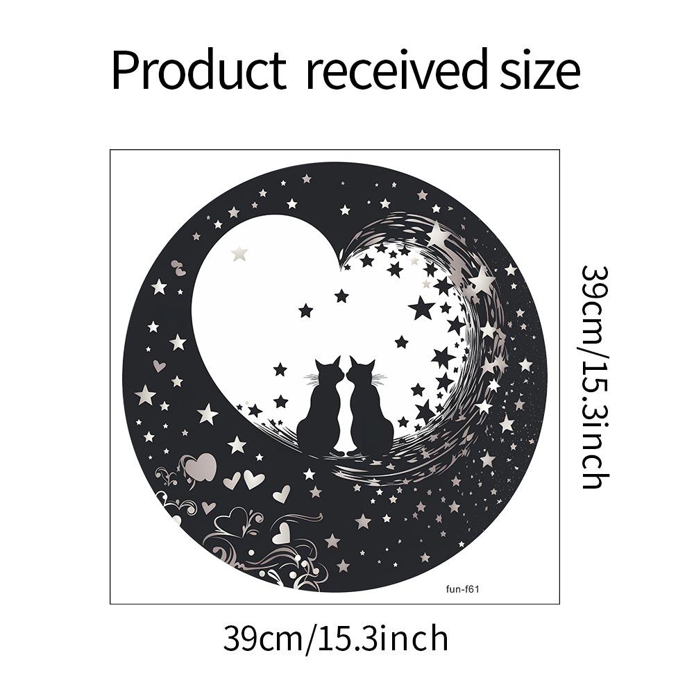 

Влюбленные Черный Кот Любовь Спальня Гостиная Крыльцо Домашний Фон Украшения Стены Наклейка 39*39CM/fun-f61