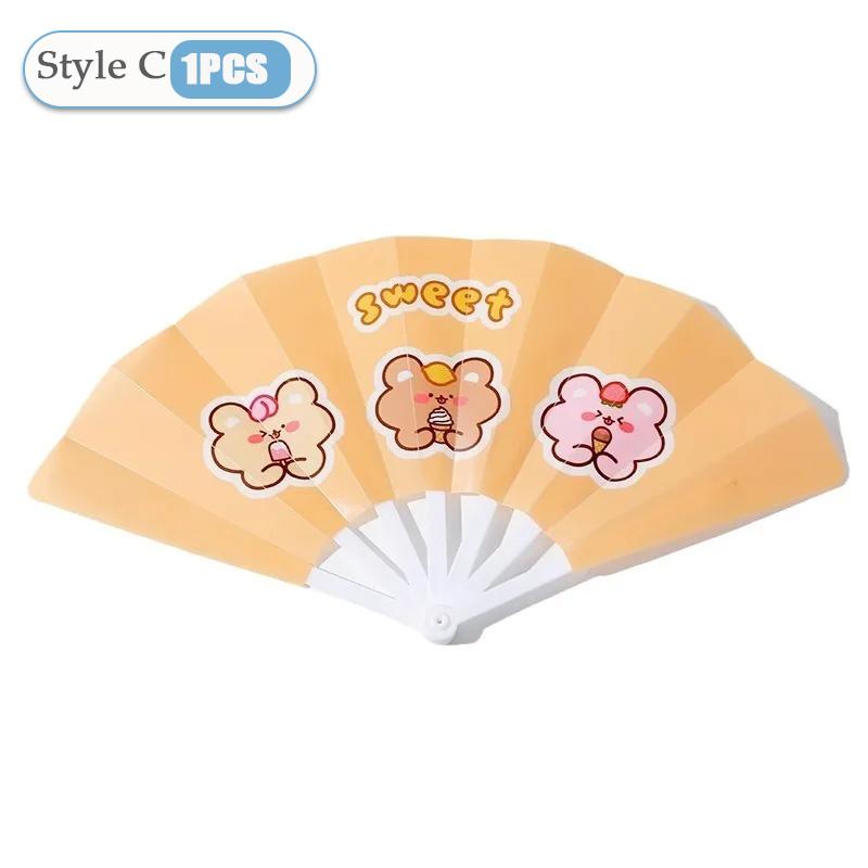 1-50PCS Fold Cartoon Hand Fan Portable Mini Folding Fan Pocket Size Summer Cooling Cute Novelty Gift for Travel Office Party