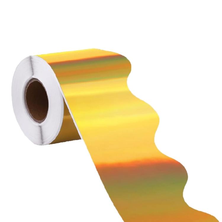 Gold Bulletin Border Trim Fan Shaped Bulletin Board Borders Birthday Bulletin Board Stickers Back-to-School Decorations