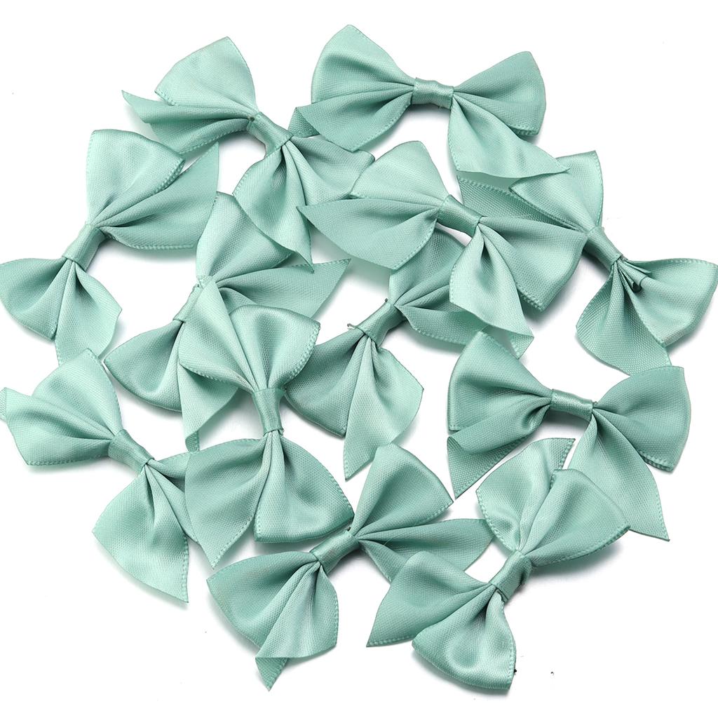 20pcs 4x7cm Polyester Satin Ribbon Bows Colorful Handmade Bow Flower For DIY Christmas Party Clothing Headwear Decor Accessories