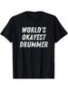 World's Okayest Drummer Funny Drummer Percussion Drum Snare T-Shirt