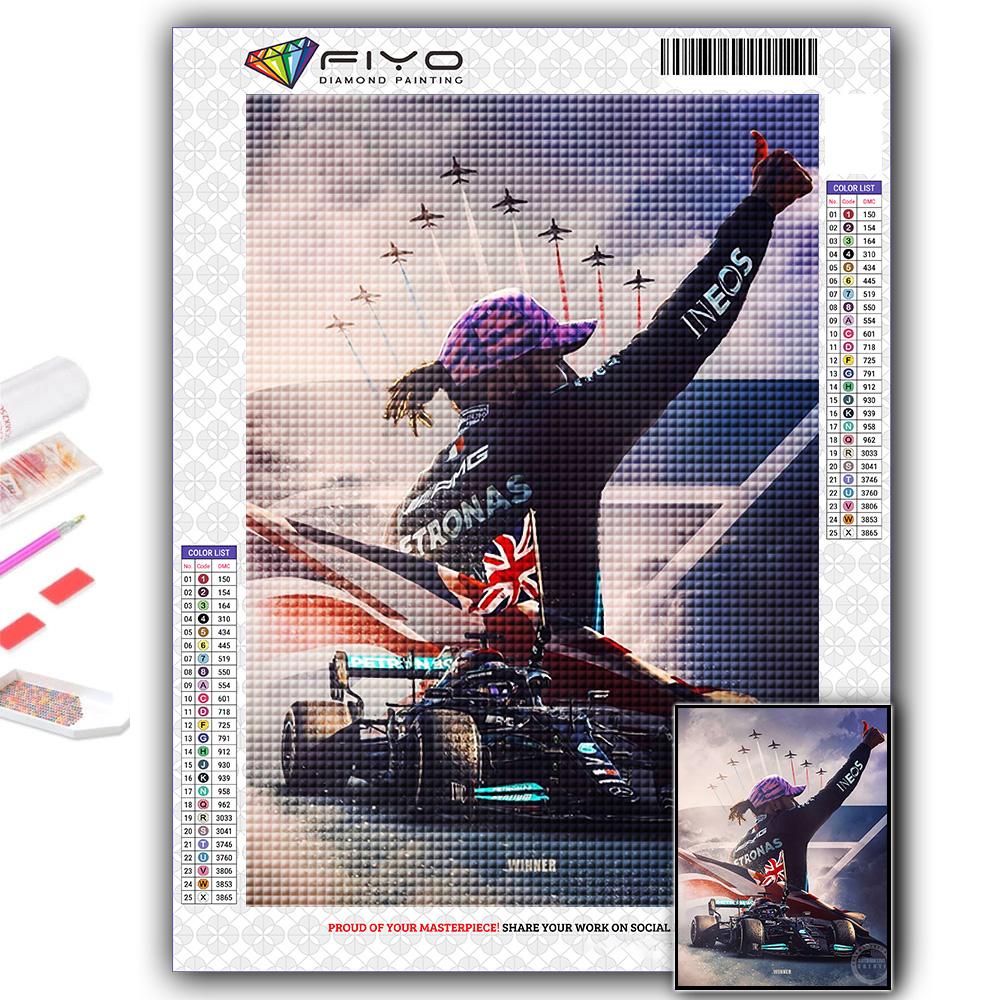 

Алмазная картина F1 Гонщик Вышивка Крестом Стразы Домашний декор