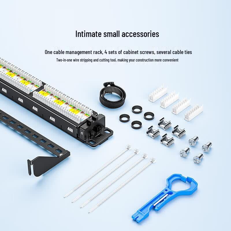 SAMZHE Cat6 Unshielded 24-Port Network Patch Panel