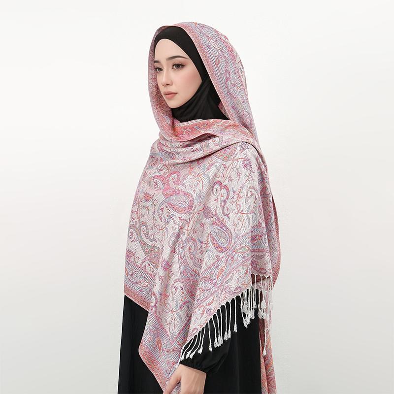 

Роскошный брендовый кашемировый женский шарф с принтом, зимняя теплая шаль и палантины, пашминовая бандана, длинный жаккардовый женский платок с узором пейсли 70x190cm