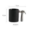 320ml European Style Gold Ceramic Hammer Cup Afternoon Camellia Flower Tea Coffee Mug Household Hammer Decoration Water Cup Gift