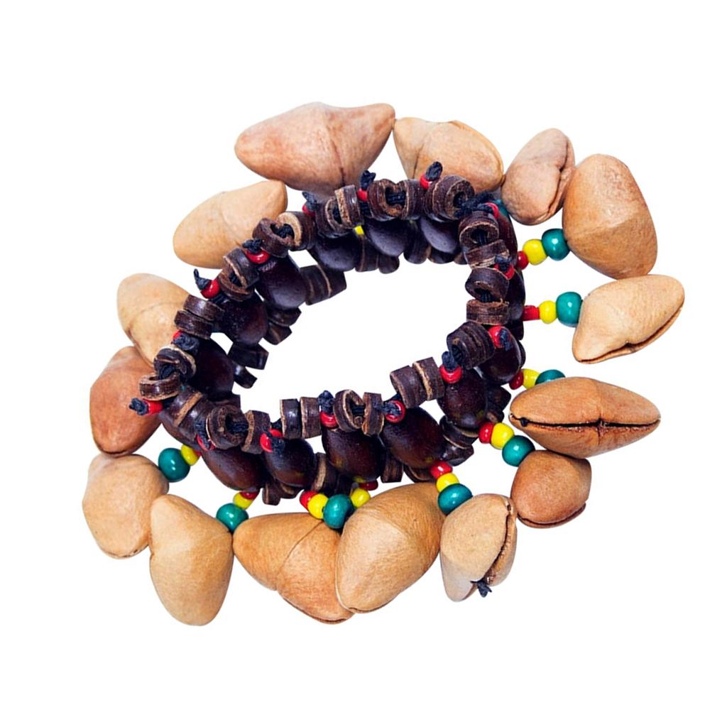 Nøtteskall Håndklokker Musikalsk Undervisningsverktøy Instrument Hjem Dekorative Klokker Tretur Elastisk Armbånd for Musikere