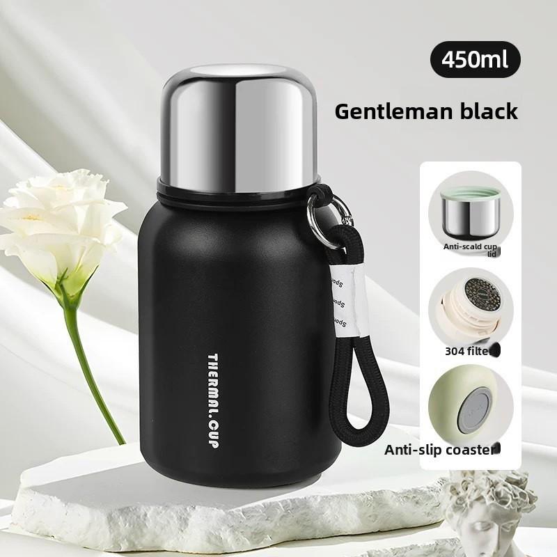 316 Stainless Steel Insulated Travel Mug With Carrying Rope For Office And Outdoor Use