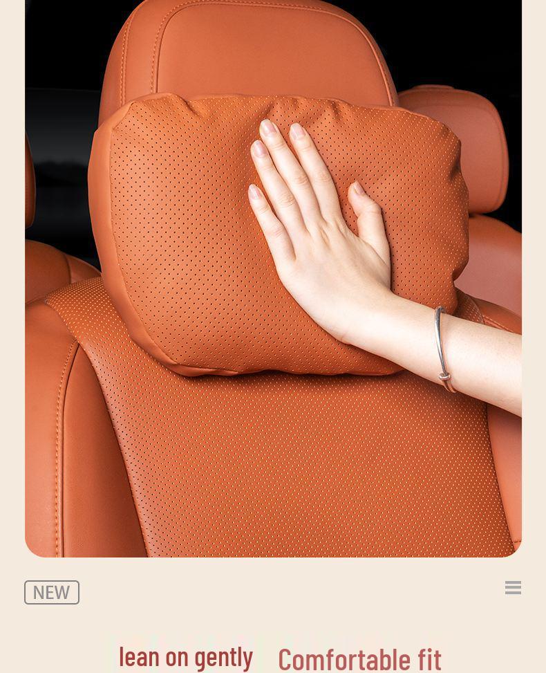Hongqi Car Seat Cushion Set: Headrest, Neck Pillow, Back Cushion, Lumbar Support