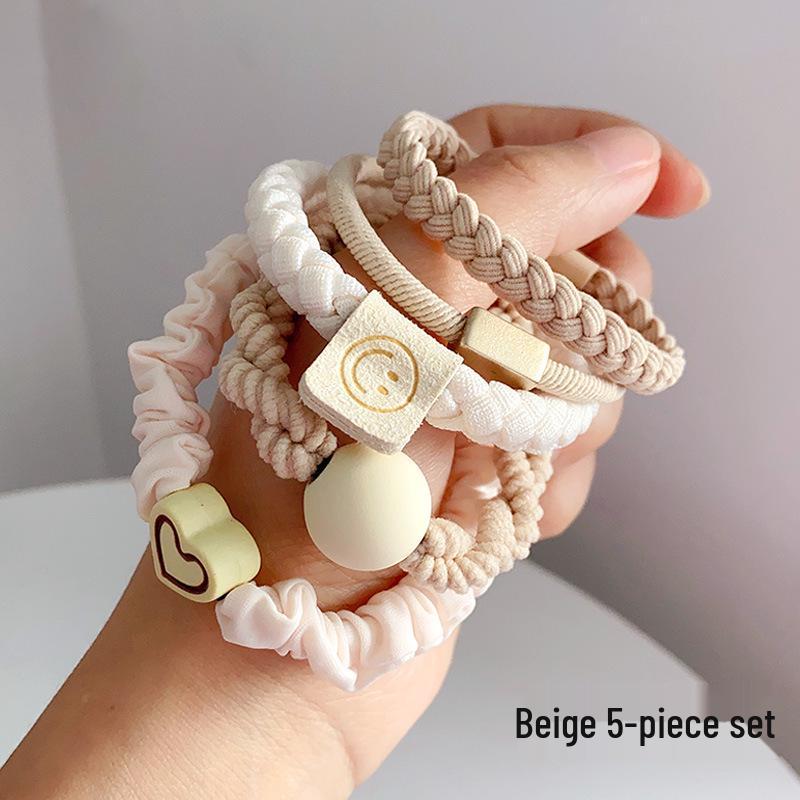 2024 High Elasticity Elegant Hair Ring for Women - Simple, Durable Ponytail Holder