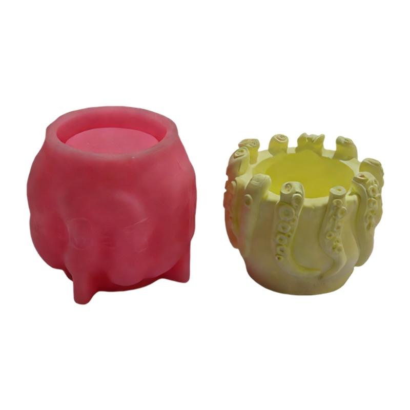 Handmade Snail Octopuses Pen Holder Silicone Mould With Skull Goat Designs Great For Enthusiasts