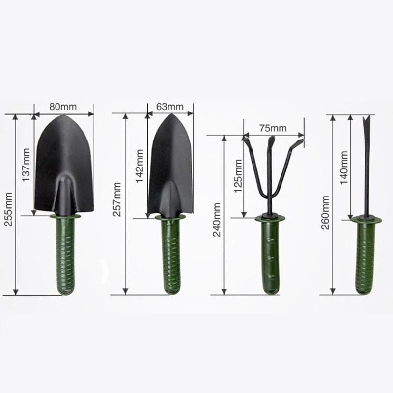 4Pcs Garden Tool Set Flower Planting Combination Shovel Tool Set Tool Sets Mini Gardening Plant Tools Shovel Rake Spade