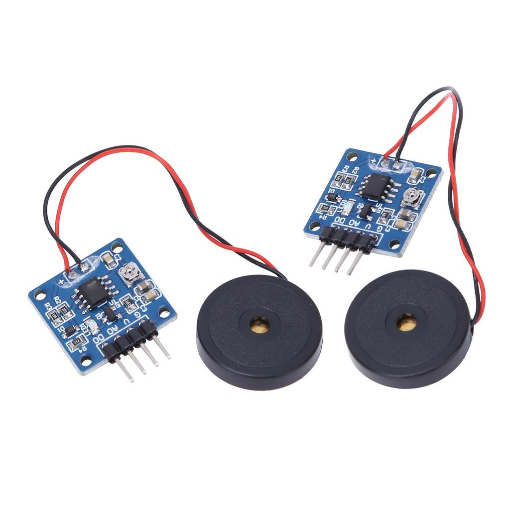 2 Stück Piezoelektrischer Vibrations-Tipp-Sensor-Modul AD DO Ausgang Einstellbare Empfindlichkeit Vibrationsschalter-Modul