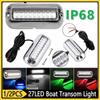 27LED Boat Transom Light Stainless Steel Speedboat Lights 10-30V Marine Transom Lamp IP68 Waterproof 50W Yacht Boat Accessories