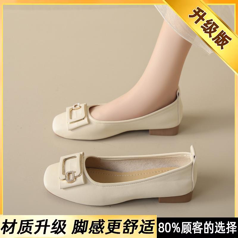 New spring and autumn shallow single shoes with skirt soft soles, pregnant women are not tired of Doudou shoes