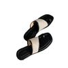 Zapatillas de Cuero Frescas con Tapa Plana en la Punta, Estilo Madre de Uva, de Una Sola Tira, para Mujer, para Vacaciones en la Playa en Verano