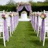 Chair Ribbon Valentine's Day Hotel Wedding Banquet Meeting Table Decoration Pearlescent Dress Curtain