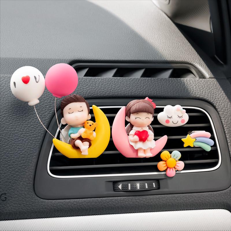 Car Air Cute Vent Clip Cartoon Aromatherapy Diffuser Couple Decoration Ball Love
