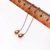 Simple 585 Purple Gold Shiny Drop Shaped Long Dangle Earring for Women Plated 14K Rose Gold Plated Classic Party Jewelry Gift