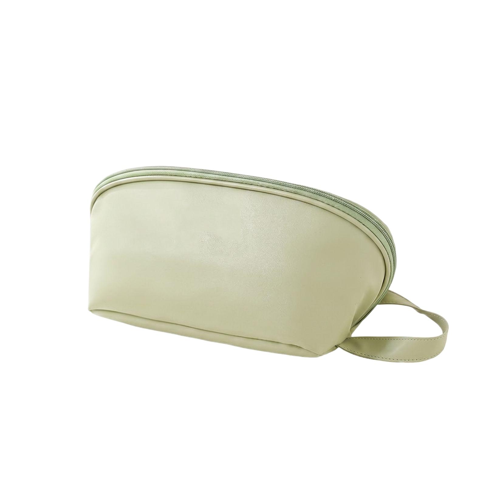 

PU Travel Underwear Bag Waterproof Bra Storage Organizer Lightweight Portable Lingerie Pouch with Zipper Closure and Handle for Easy Carrying one size зелений