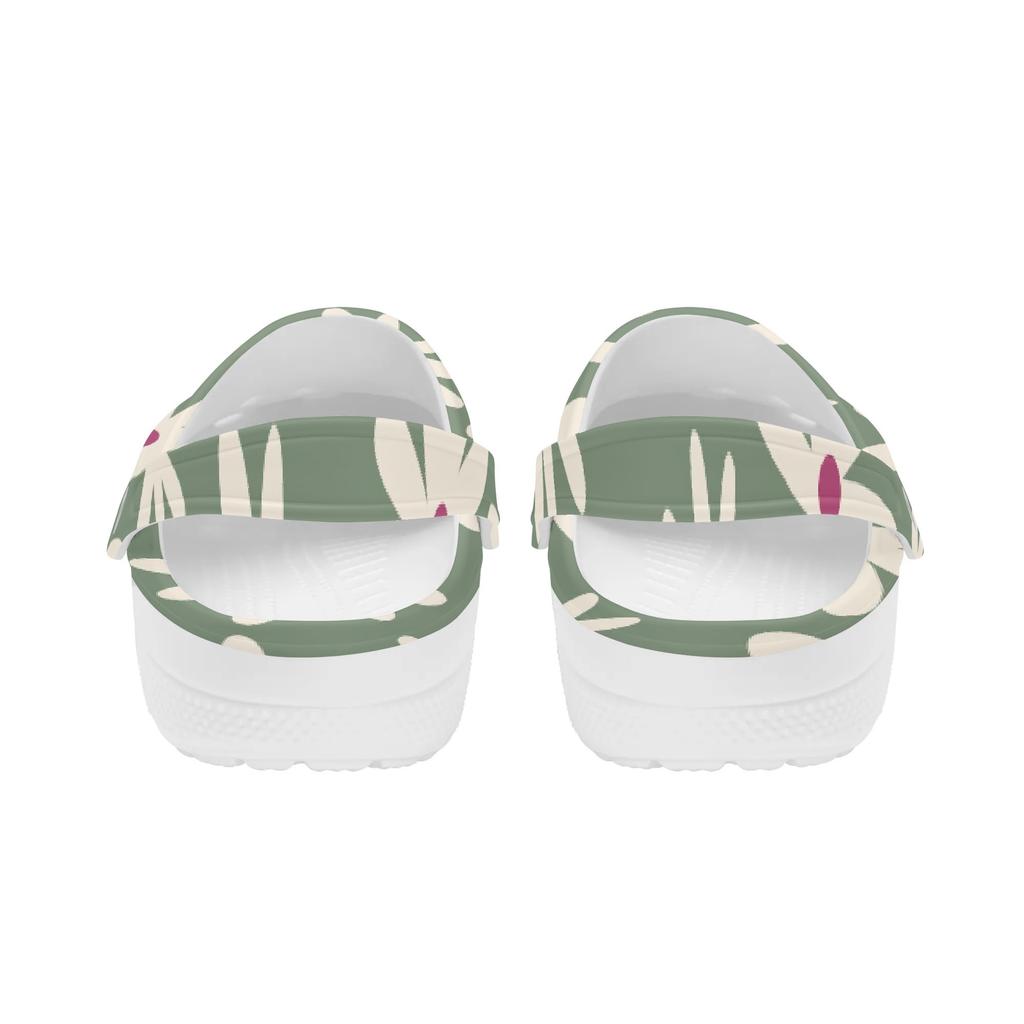 Allover Print EVA Clogs Adult Unisex Flexible Lightweight Slip On Casual Shoes Soft Sole Summer Sandals Lightweight Daily Wear
