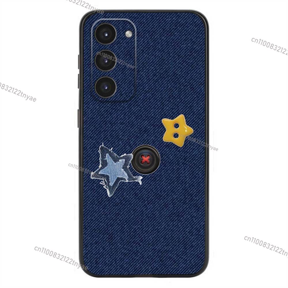 Jeans Cowboy Denim printed Phone Case For Samsung Galaxy A20,21s,22,31,32,52,53,72,73,80,91 Soft Liquid Silicone Black Cover