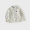 DAVE & BELLA Kids Polo Collar Knit Sweater