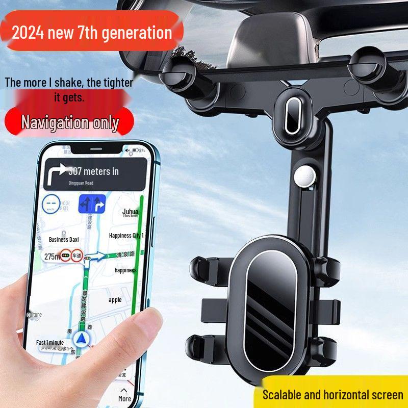 2025 Shockproof 360° AR Car Rearview Mirror Phone Holder
