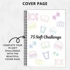 A4 75 Target Soft Challenge Planner Spiral Bound No Bleed Thick Paper Portable Travel Goal Tracking Management Soft Challenge Notebook Journal Dairy