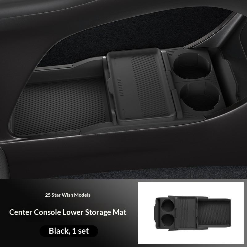 Suitable for Geely 25 Star Wish Central Control Lower Layer Restoration Silicone Storage Box Glasses Storage Box Car Supplies чёрный
